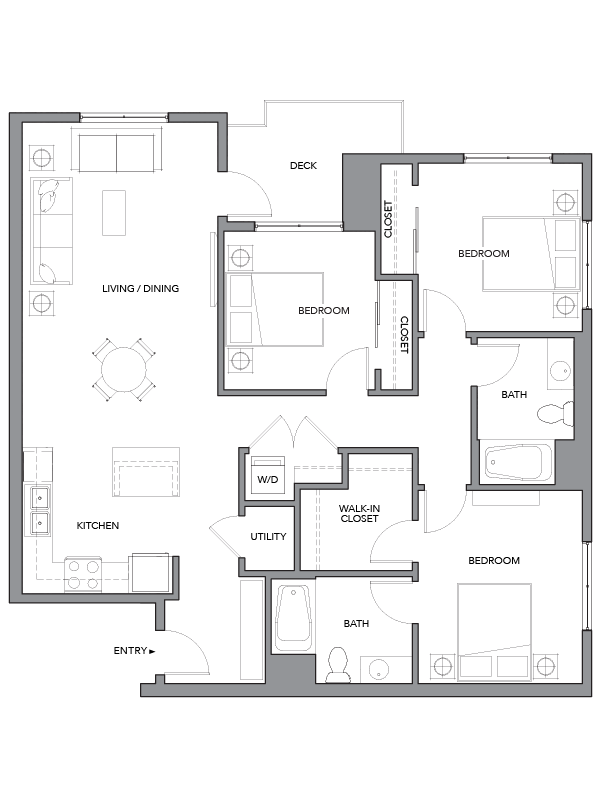 Floor plan layout diagram for 3D